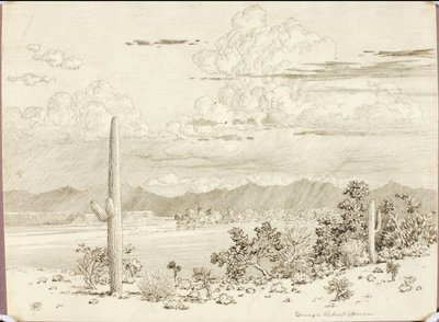Uten tittel (overføringstegning for Verde River, Apache-reservatet, Arizona) av George Elbert Burr