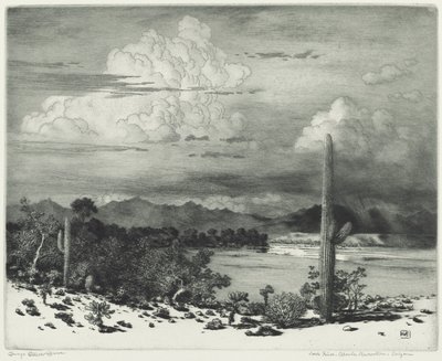 Verde River, Apache-reservatet, Arizona av George Elbert Burr