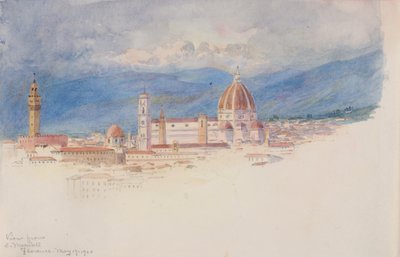 Utsikt fra S. Miniato, Firenze, 1900. av George Elbert Burr