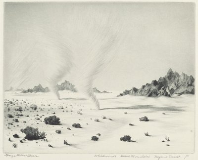 Whirlwinds, Dead Mountains, Mojave-ørkenen, California av George Elbert Burr