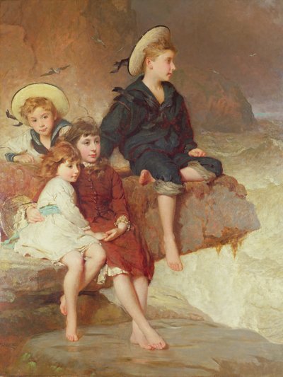 Barna til Sir Hussey Vivian ved sjøen av George Elgar Hicks