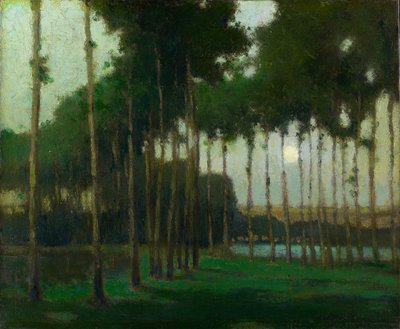 Moonlight Landscape (olje på lerret) av George Elmer Browne