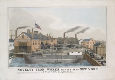 Novelty Iron works, Foot of 12th St. E.R. New York. Stillman, Allen & Co., jerngrunnlegger..., 1841-44. av George Endicott
