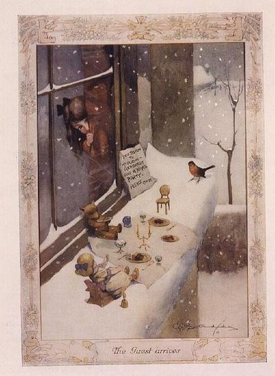 Gjesten kommer, fra "The Graphic Christmas Number" av George Ernest Studdy