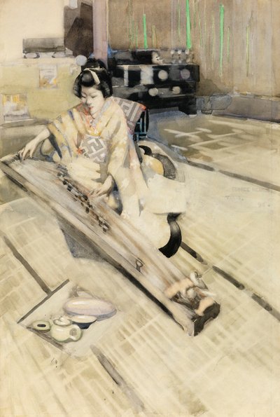 Koto-spilleren, Tokio av George F. Henry