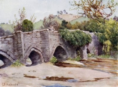 Gamle broen ved Lostwithiel av George Franck Nicholls
