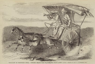 Mail-Cart i Nord-India, offiser på vei til å bli med i Delhi-hæren av George Francklin Atkinson