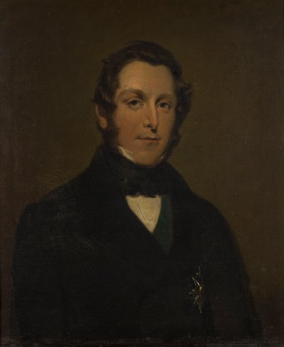 Portrett av James Andrew Broun Ramsay, ca. 1st Marquess of Dalhousie (1812-1860), ca. 1833-60 (olje på lerret) av George Frederick Clarke