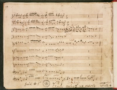 Originalpartitur av Last Folio fra Operaen 