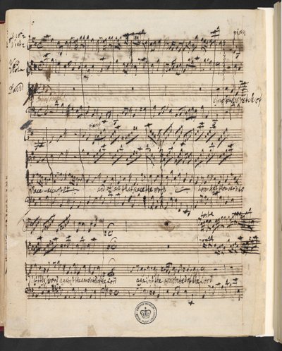 R.M.20.g.3, f.99v fra G.F. Handel: Saul (oratorium av Charles Jennens) av George Frederick Handel