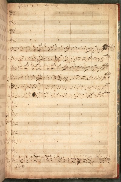 R.M.20.h.5 f18 Originalpartitur til kroningshymnen for George II og dronning Caroline av George Frederick Handel