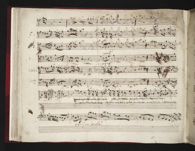 RM 20 c 3 f.20v Musikalsk partitur fra 'Rinaldo' av George Frederick Handel