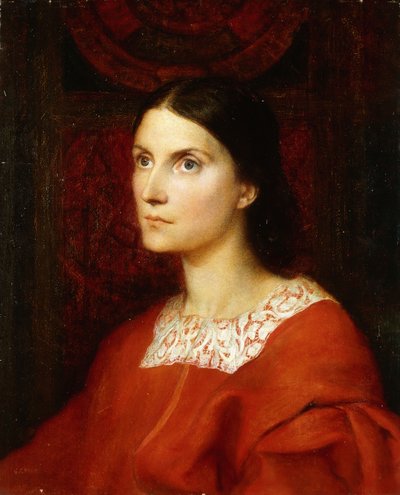 Portrett av Lady Wolverton, født Georgina Tufnell, av George Frederick Watts