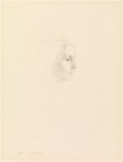 Studie for Portrait of Emily Tennyson, 1862 av George Frederick Watts