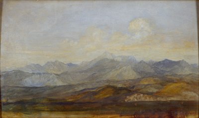 Carrara-fjellene fra Pisa, 1845-1846 av George Frederick Watts