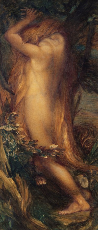 Eve Repentente, ca, 1865-97 (blandet media på papir lagt på lerret) av George Frederick after Watts