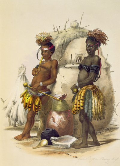 Dabiyaki og Upapazi, Zulu Boys in Dancing Dress, plate 17 fra 