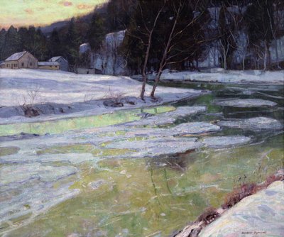 Stillhet og kveldslys (olje på lerret) av George Gardner Symons