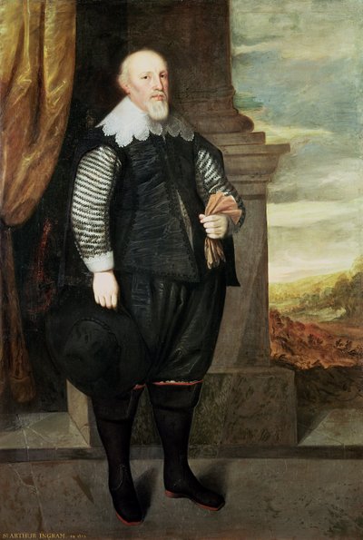 Portrett av Sir Arthur Ingram (ca. 1570-1642) 1638 (olje på lerret) av George Geldorp