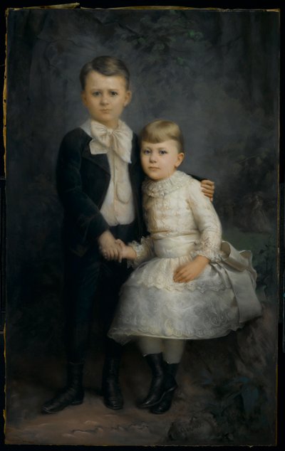 Portrett av to barn, 1891 av George Gerhard