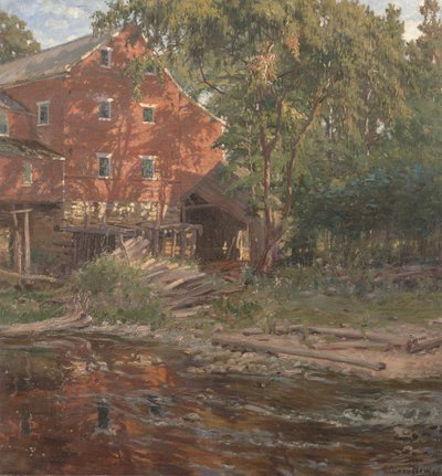 The Red Mill, ca. 1916 (olje på lerret) av George Glenn Newell