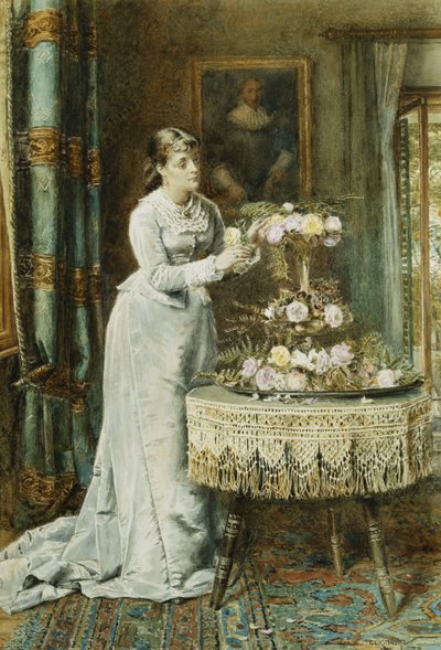 Blomsterarrangement, 1878 av George Goodwin Kilburne