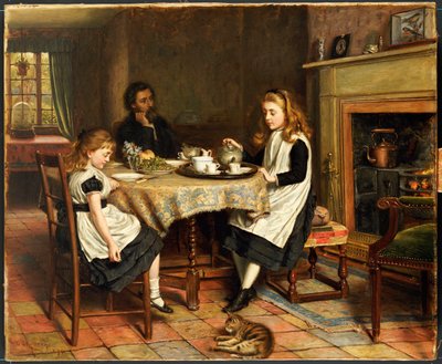 Det er ingen Fireside..., 1874 av George Goodwin Kilburne