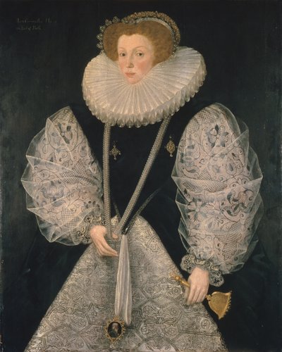 Mary Cornwallis, ca. 1580-85 (olje på panel) av George Gower