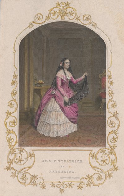 Frøken Fitzpatrick som Katharina Taming of the Shrew, 1851., 1851. av George Greatbach