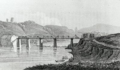 Bridge i Zanesville, Ohio, fra 
