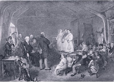 Katekisering i et skolerom, fra The Magazine of Art 1893, Cassell and Company, 1893 av George Harvey