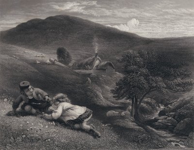 Illustrasjon for Auld Lang Syne av Robert Burns av George Harvey