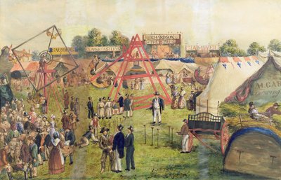 Croydon Fair, 1833 (wc og blekk på papir) av George Hawkins