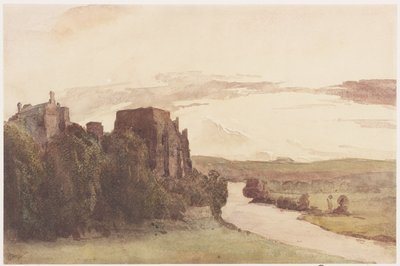 Cockermouth Castle (klistret om bord) av George Haydock Dodgson
