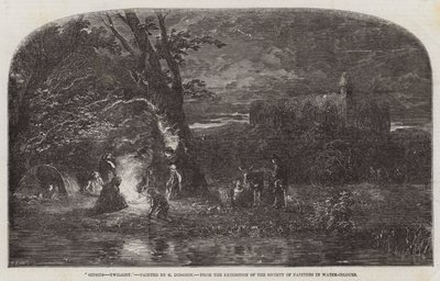 Sigøynere, Twilight, fra utstillingen til Society of Painters in Water-Colours av George Haydock Dodgson