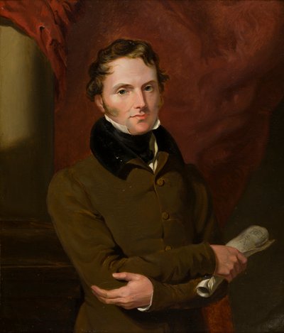 Portrett av Lord John Russell (1792-1878), etterpå den første jarl Russell, ca. 1812-71 (olje om bord) av George Hayter