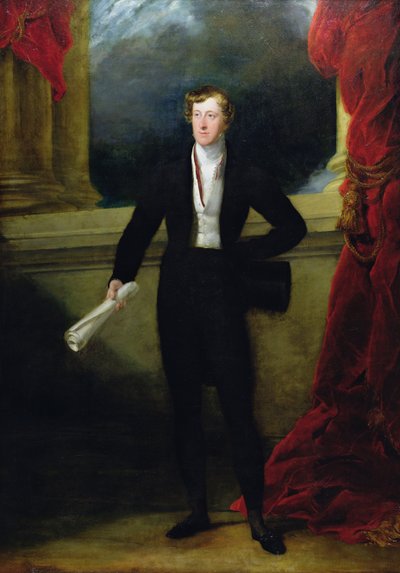 Portrett av William Spencer Cavendish, 6. hertug av Devonshire, ca. 1822-86 (olje på lerret) av George Hayter