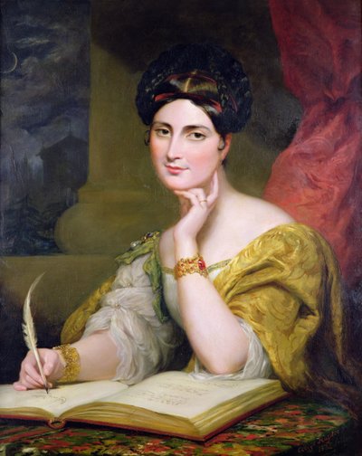 Portrett av Hon. Fru Caroline Norton av George Hayter