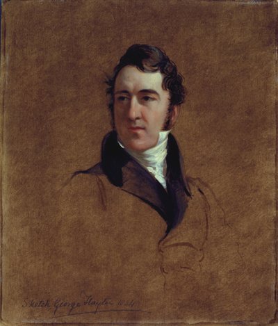 Portrettskisse av John Poulter, 1834 (olje på kvernbrett) av George Hayter