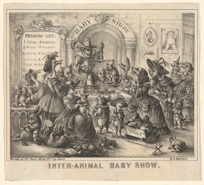 Babyshow mellom dyr av George Hayward