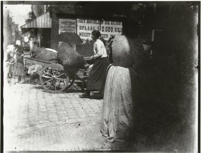 Aktivitet i Houtkopersdwarsstraat og Jodenbreestraat i Amsterdam av George Hendrik Breitner