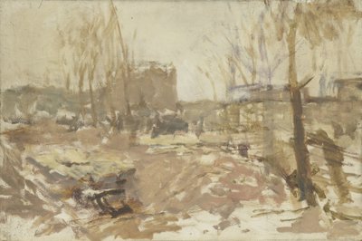 Byggeplass ved De Clercqstraat av George Hendrik Breitner