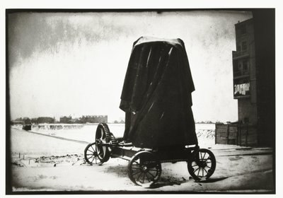 Sementmølle i et vinterlandskap ved Overtoom i Amsterdam av George Hendrik Breitner