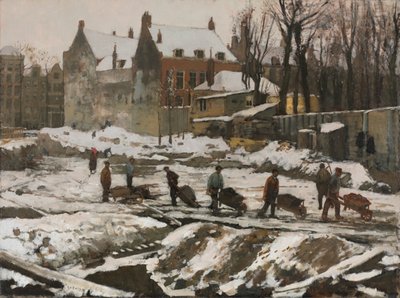 Byggeplass i Amsterdam av George Hendrik Breitner
