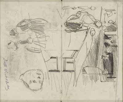 Tall i Visbanken i Delft og figurstudier av George Hendrik Breitner