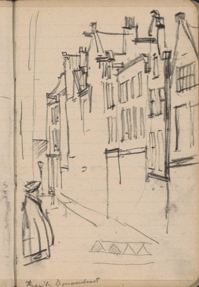 Utsikt over Buiten Dommersstraat i Amsterdam av George Hendrik Breitner