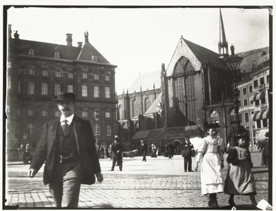 Utsikt over Dam-plassen i Amsterdam av George Hendrik Breitner