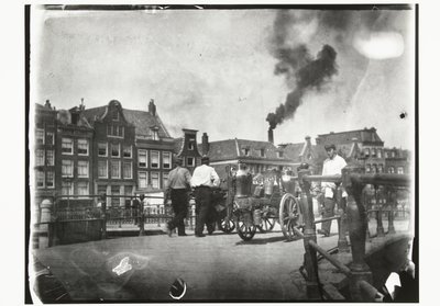 Utsikt over Prinsengracht ved broen over Leidsegracht i Amsterdam av George Hendrik Breitner