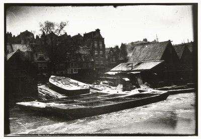 Utsikt over et verft på Prinseneiland i Amsterdam av George Hendrik Breitner