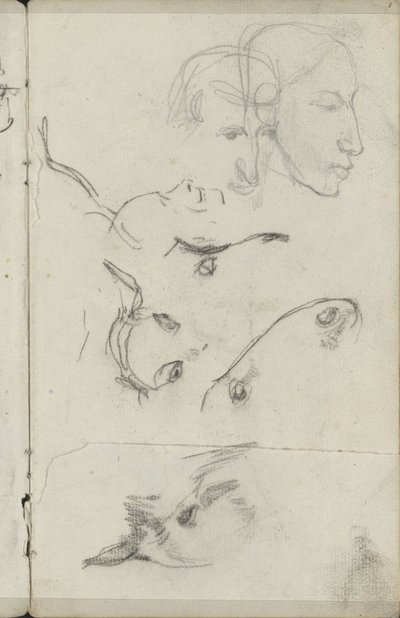 Hester og menneskehoder av George Hendrik Breitner